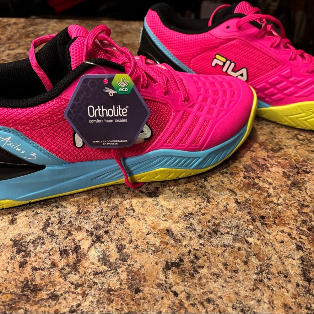 Never worn with tags…Fila Women's Pink and Blue Athletic Shoes - Picture 3 of 6